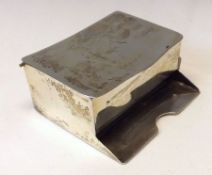An Elizabeth II Scottish Matchbox Holder/Dispenser of plain rectangular form, hinged lid, the top