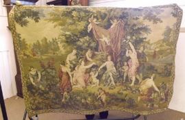A modern Aubusson Tapestry depicting a biblical/mythological scene in typical colours, 78” wide, 53”