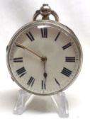 A last quarter of the 19th Century Silver Cased Open Face Key-wind Pocket Watch, Lickert & Sons,