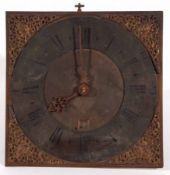 James Gard, London, an 18th Century Longcase Clock Movement, (lacking bell), black Roman numerals to