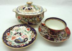 A 19th Century Derby Tea Cup & Saucer, marked in iron red with Crown, cross batons and D and