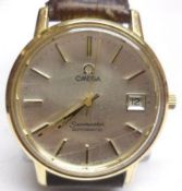 A Gents 3rd quarter of the 20th Century Gold Plated and Stainless Steel Omega “Seamaster