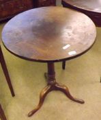 A 19th Century Oak and Mahogany Pedestal Table, the circular top raised on a balustered support