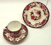 A collection of three Royal Crown Derby Coffee Cups and four Saucers, all decorated in Imari colours