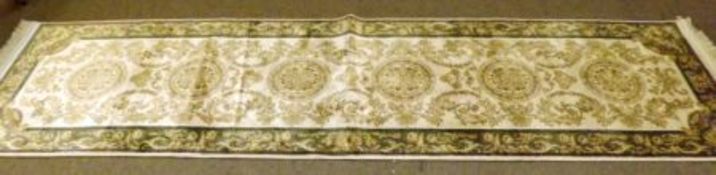 A modern Aubusson style Runner, 2.8m x.75m