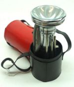 A mid-late 20th Century Leather Cased Motor Car Emergency Kit, comprising Flashlight and Tools