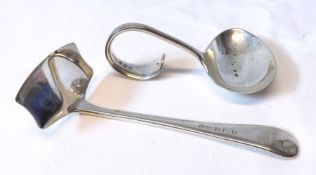 An Elizabeth II Child’s Food Pusher, Old English pattern, Birmingham 1961 and similar Spoon,