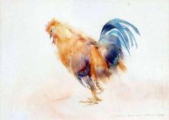 * IAN ARMOUR-CHELU (1928-2000, BRITISH) Signed and Dated 1978 Watercolour “Bantam Cockerel” 8” x 11”