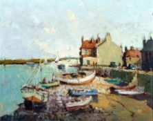 * JACK COX (1914-2007, BRITISH) Oil on Board A View of Wells 15 ½” x 19”