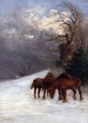 ATTRIBUTED TO THOMAS SMYTHE (1825-1907, BRITISH) Indistinctly Signed Oil on Canvas Horses in