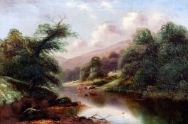 E H B (19TH/20TH CENTURY, BRITISH) Monogrammed Oil on Canvas Inscribed Verso “On the ….., North