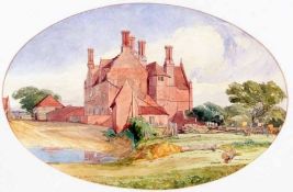 REVEREND JAMES BULWER (1794-1879, BRITISH) Watercolour “Dalling Hall” 8” x 11 ½”