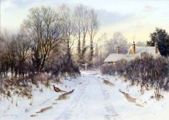 * COLIN W BURNS (BORN 1944, BRITISH) Signed Watercolour Inscribed verso “Winter Afternoon –