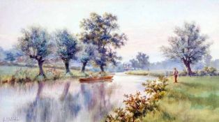 STEPHEN JOHN BATCHELDER (1849-1932, BRITISH) Signed Watercolour “Sproughton Mill on the Gipping,