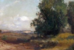 HARRY F VAN DER WEYDEN (1868-1952, AMERICAN) Oil on Canvas “Landscape” 14” x 20 ½”