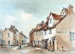 * ARTHUR EDWARD DAVIES, RBA, RCA (1893-1989, BRITISH) Signed Watercolour “St George’s Street,