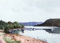* STANLEY ORCHART(1920-2005, BRITISH)SignedWatercolour“Near Tarbert, Loch Lomand”10” x 14”