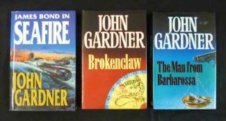 JOHN GARDNER, 3 ttls: JAMES BOND IN …… THE MAN FROM BARBAROSSA, 1991, 1st edn, orig cl, d/w;