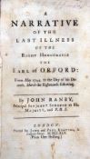JOHN RANBY: A NARRATIVE OF THE LAST ILLNESS OF THE RIGHT HONOURABLE THE EARL OF ORFORD …. AN