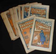 THE FOOTBALL FAVOURITE, 1921, vol 1, 25 iss Nos 27-28, 30-52, fo, orig wraps (25)