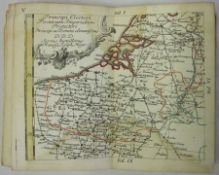 J B HOMANN: NOUVELLE CARTE GEOGRAPHIQUE DIES POSTES D’ALLEMAGNE, 1764, 16 double pge hand col’d maps