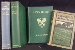 A WALLIS MYERS: LAWN TENNIS AT HOME AND ABROAD, 1903, orig pict cl + F R BURROW, 2 ttls: LAWN TENNIS