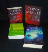 CHINA MIEVILLE,  3 ttls: PERDIDO STREET STATION, 2000 uncorrected proof, sigd, orig pict wraps;