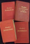KARL BAEDEKER, 4 ttls: LONDON AND ITS ENVIRONS, Leipsic 1898 + BELGIUM AND HOLLAND INCLUDING THE