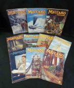 MECCANO MAGAZINE, 1950-54, compl, orig wraps, iss for January 1951 top wrap with part loss