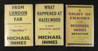 J I M STEWART “MICHAEL INNES”, 3 ttls: FROM LONDON FAR, 1946, 1st edn, orig cl, d/w; WHAT HAPPENED