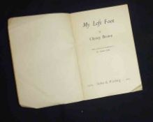 CHRISTY BROWN: MY LEFT FOOT, 1954 proof, orig plain paper wraps
