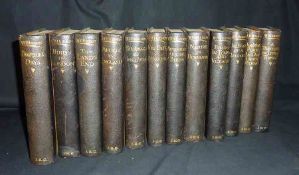 W H HUDSON: WORKS, L, J M Dent 1924, 12 vols, orig hf cf gt (12)