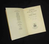 GRAHAM GREENE: TRAVELS WITH MY AUNT, 1969, 1st edn, sigd and inscr, orig cl