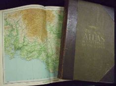 JOHN G BARTHOLOMEW: THE SURVEY ATLAS OF ENGLAND AND WALES …., 1939, 2nd edn, orig qtr cf gt, spine