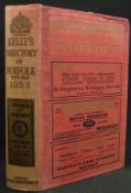 KELLY’S DIRECTORY OF NORFOLK, 1933, with map, orig cl gt