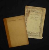 J C SQUIRE, 2 ttls: TWELVE POEMS, L, The Morland Press, 1916, 1st edn, part unopened, bkplt of