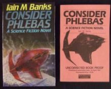 IAIN M BANKS: CONSIDER PHLEBAS A SCIENCE FICTION NOVEL, 1987, 1st edn, orig cl, d/w, s-c; together