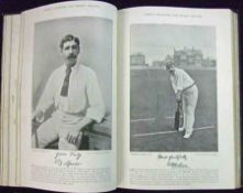 C W ALCOCK (ed): FAMOUS CRICKETERS AND CRICKET GROUNDS, 1895, orig cl gt worn and soiled, inner jnts
