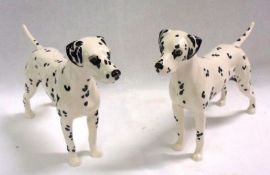 Two Beswick Models of Dalmatians “Arnoldene”, decorated in naturalistic colours (large size), 5 ¾”