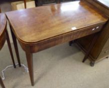 An early 19th Century Mahogany Fold Top Tea Table, of rectangular form, with rounded corners and