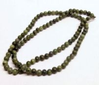 A long Nephrite Bead Necklace