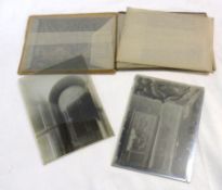 Seven various Glass Negatives, depicting interiors of historical buildings, 5” x 6 ½”