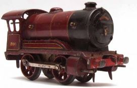 A Hornby 0-Gauge Clockwork Locomotive, in gold lined maroon livery