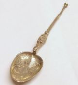 An Edward VII Silver Gilt Model of The Anointing Spoon, of typical form, length 6 ½”, London 1905,