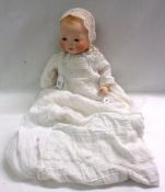 Armand Marseille Dream Baby Bisque Head Doll, Mould No 351/7K, blue weighted sleep glass eyes with