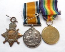 Great War Group of three Medals to 48015 Driver A J Freestone RFA, 1914-15 Star, British War Medal