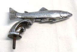 A 20th Century Car Mascot, modelled in the form of a salmon with screw mounting, length 6”