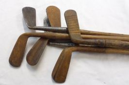 Bundle: seven assorted Wooden Shafted Golf Clubs