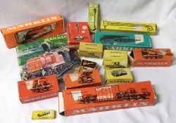 A box containing a quantity of Marklin Boxed Railway Accessories, to include various Wagons,