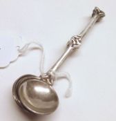 Five George VI Coffee Spoons, each with polished circular bowls and cast Celtic design handles,